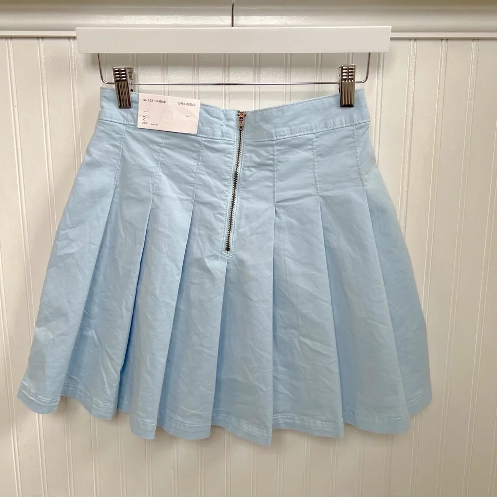 American Eagle Light Blue Super Hi-Rise Pleated Tennis Skirt Women’s Size 2 NEW